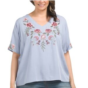 Forgotten Grace Floral Embroidered Top